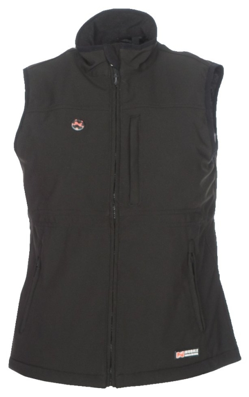 MWJ19W09-01-04 Heated Vest, L, Polyester, Black, Zip Closure